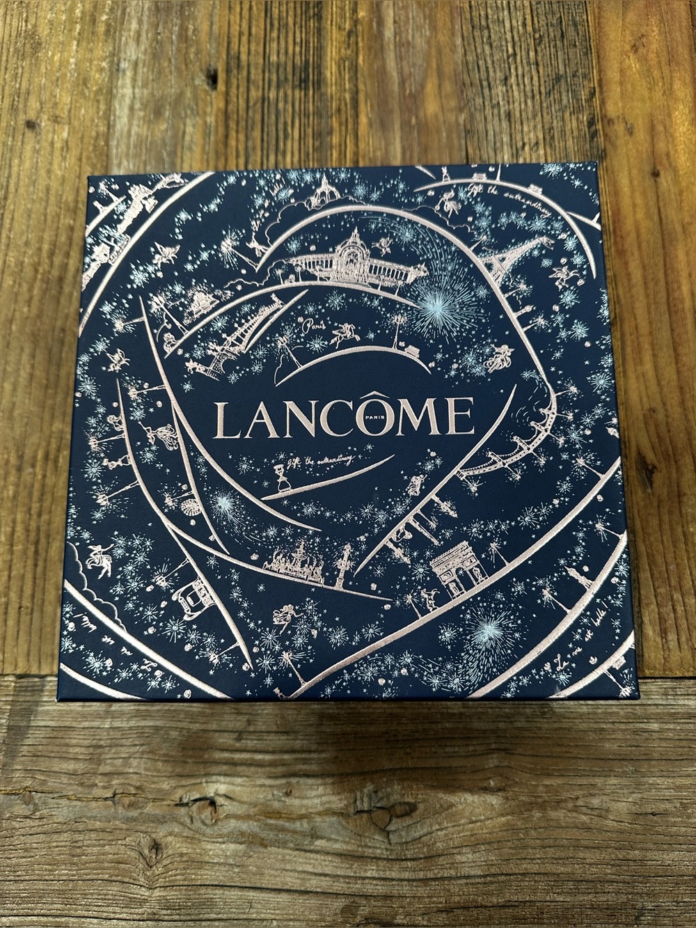 Lancôme Decorative Navy Gift Box - Rose Gold Accents